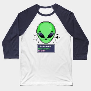 Space Invader Baseball T-Shirt